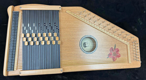 Tabletop/Lap Style Desert Rose Chromatic d'Aigle Autoharp   #624054OO